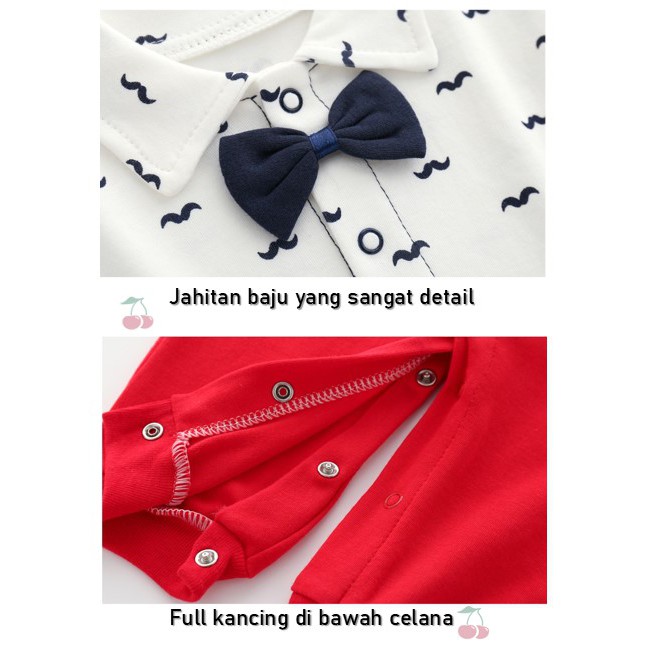 Cherry COD Jumper Bayi Lengan Panjang / Jumper Anak Lengan Panjang / Jumper Pesta Bayi Import / Romper Anak