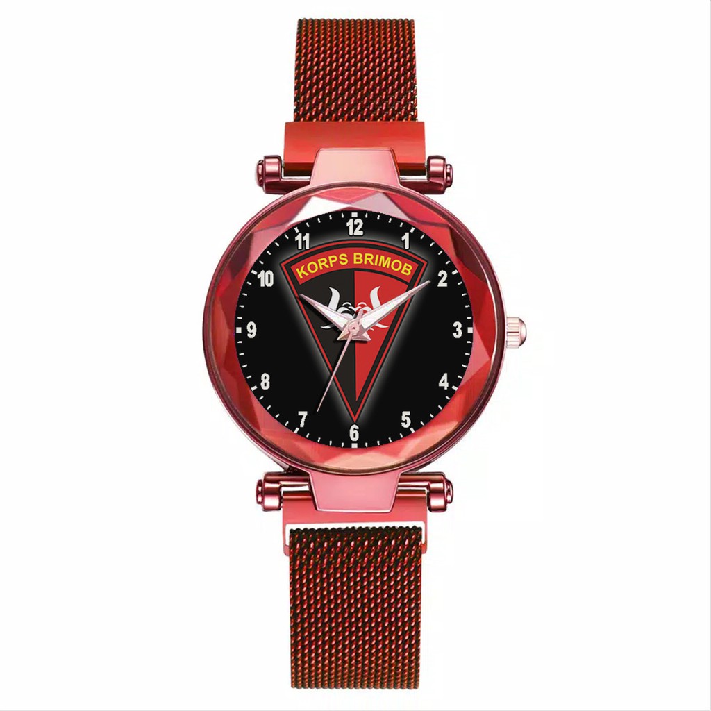 Jam Tangan Wanita Custom - KORPS BRIMOB 1 Free Box &amp; Batre Cadangan