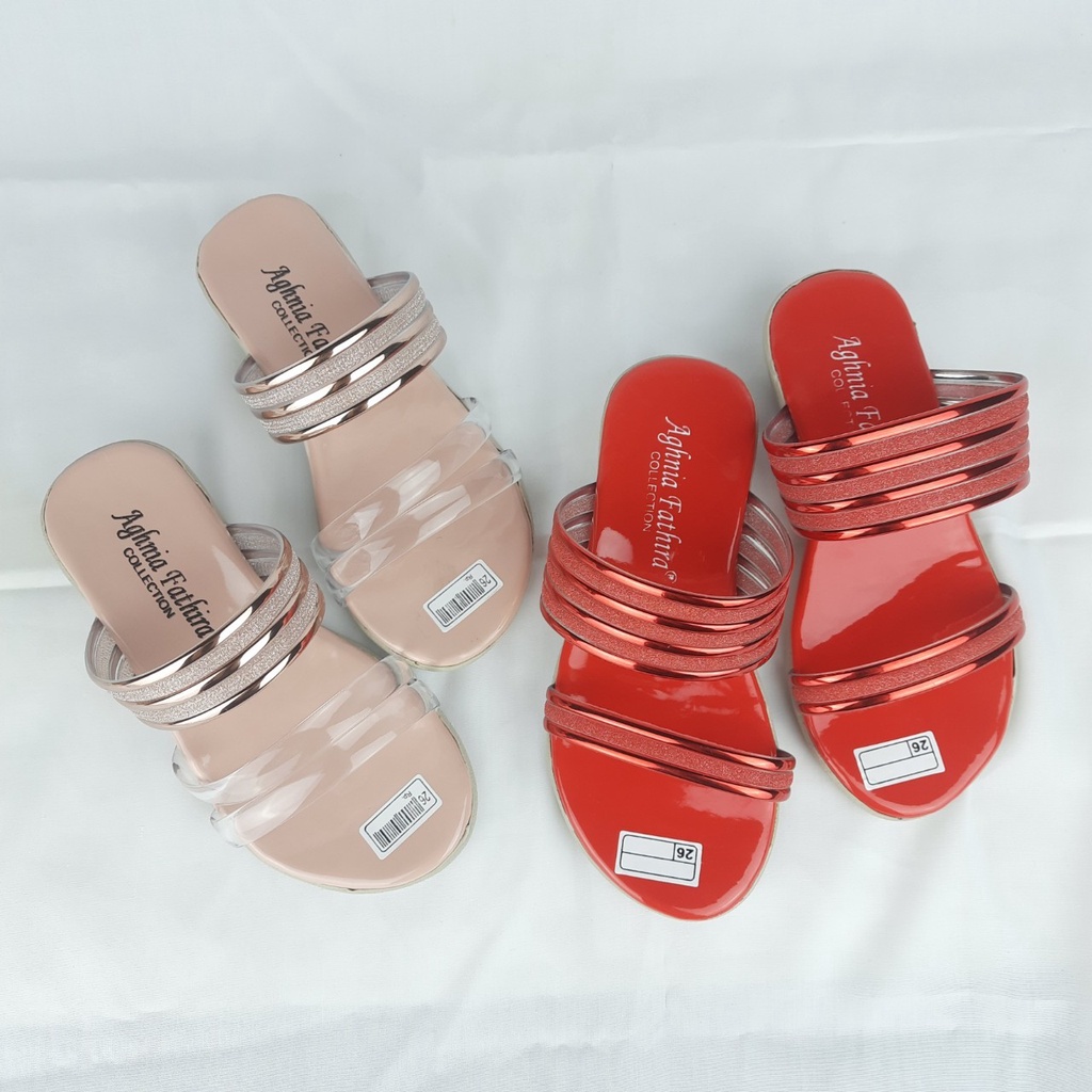 mandirishoestore-SANDAL PESTA ANAK JELLY GLITTER 3 4 5 6 TAHUN KAY07