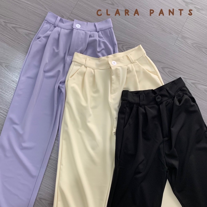 [LUXE.DLABEL]-CLARA PANTS |HIGHWAIST PANTS KULOT WANITA PREMIUM IMPORT CELANA PANJANG WANITA POLOS