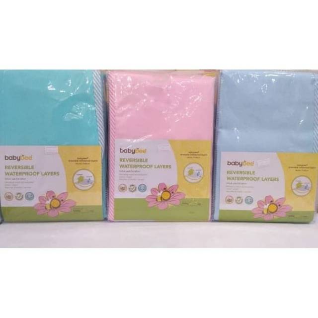 BABYBEE Reversible Waterproof  Layers Changing Mat  Perlak Bayi Baby Bee - Blue