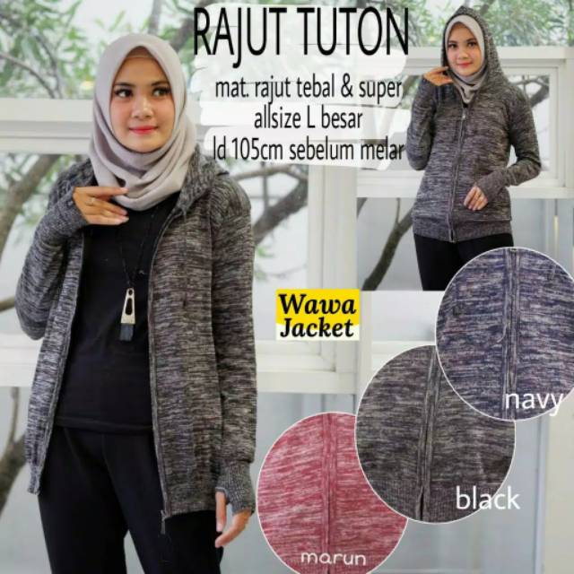 Cardigan Jaket Rajut Twoton Twis Ariel Premium /Jaket Aril Toton  /Rajutwanita Kardigan