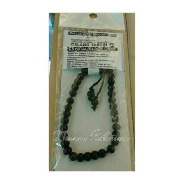 gelang tasbih crystal black onyx gelang kesehatan souvenir oleh oleh haji umroh