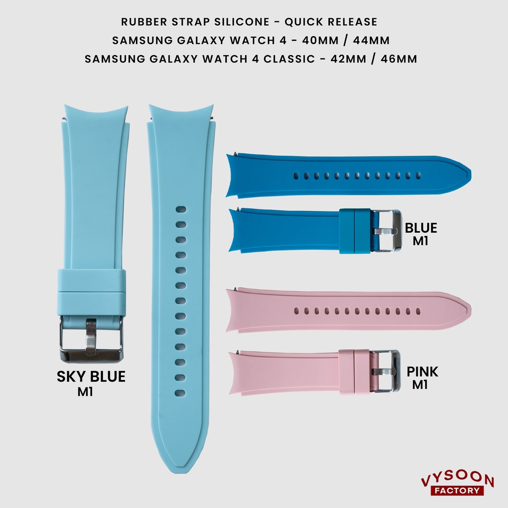 Silicone Strap Rubber Karet Samsung Galaxy Watch 4 40mm 42mm 44mm 46mm