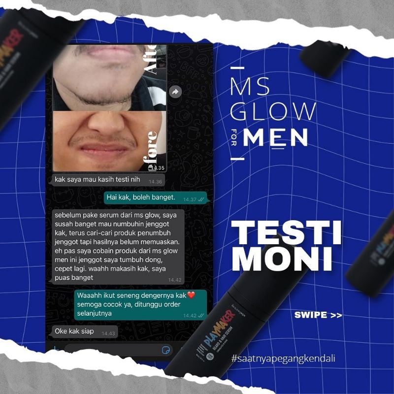 Ms Glow For Men Skincare Pria Paket Perawatan Wajah Complete Basic Ecer