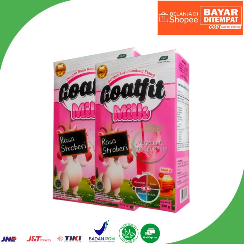 

Susu Kambing Etawa GOATFIT Milk Stroberry [200gr]