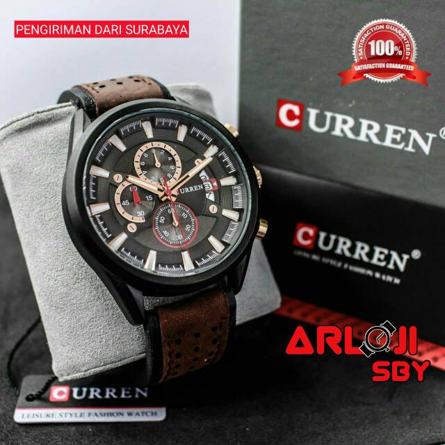 Jam pria Curren 8290 chrono sport original tahan air