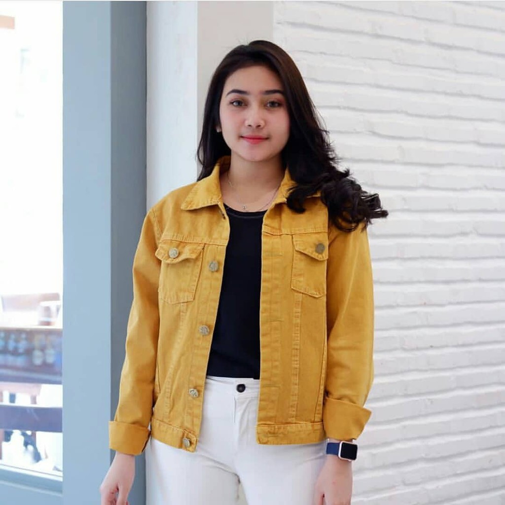 JAKET JEANS AURORA BIONDY - JAKET WANITA JEANS BIONDI