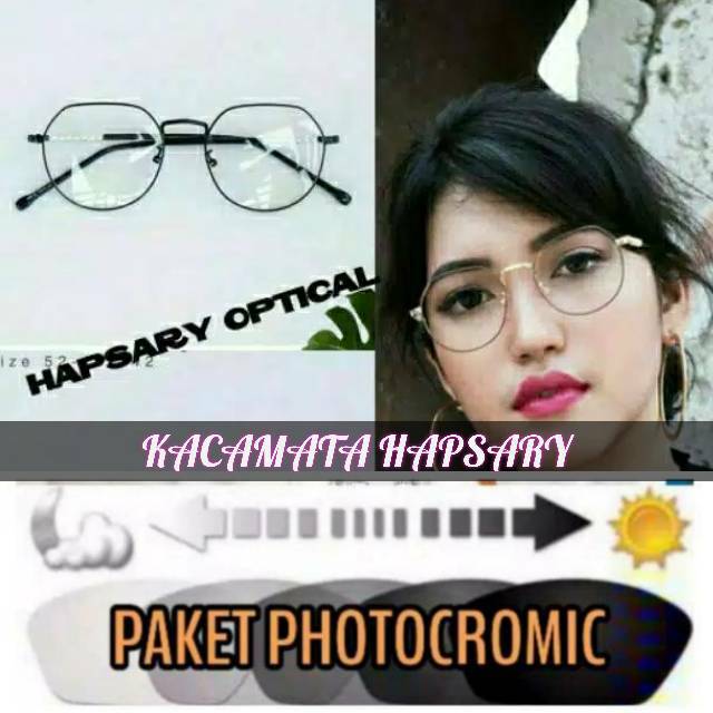 FRAME KACAMATA WANITA RETRO 7011 | KACAMATA MINUS | KACA MATA ANTI RADIASI | PAKET LENSA PHOTOCROMIC