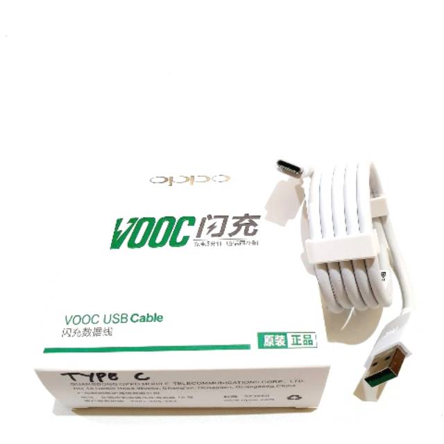 Kabel Data Oppo VOOC &amp; SUPER VOOC Type C 4A 6,5A Flash Charger ORIGINAL 100%