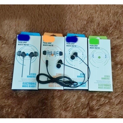 Headset BRAND Headphone dengan Mic Headphone in Ear Handsfree Earphone