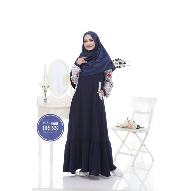Gamis thoharoh Dress bahan moscrepe premium