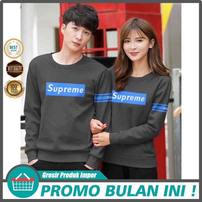 Lengan Panjang Warna Biru Putih Kapel Pria Wanita Kembaran Baju Couple Stand By Me Lp Shopee Indonesia