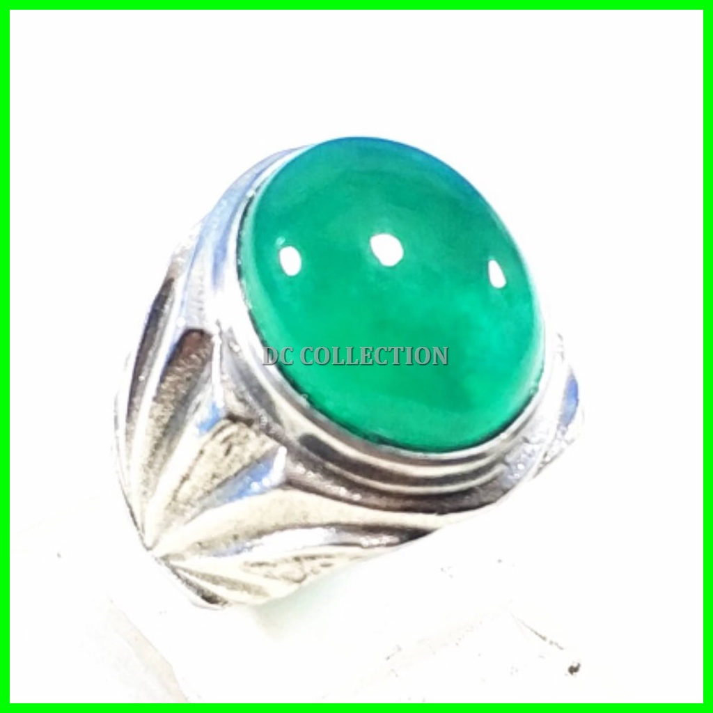 CINCIN BATU AKIK PERMATA ZAMRUD ZAMBIA HIGH QUALITY PREMIUM CLASS HIJAU LIKE BACAN