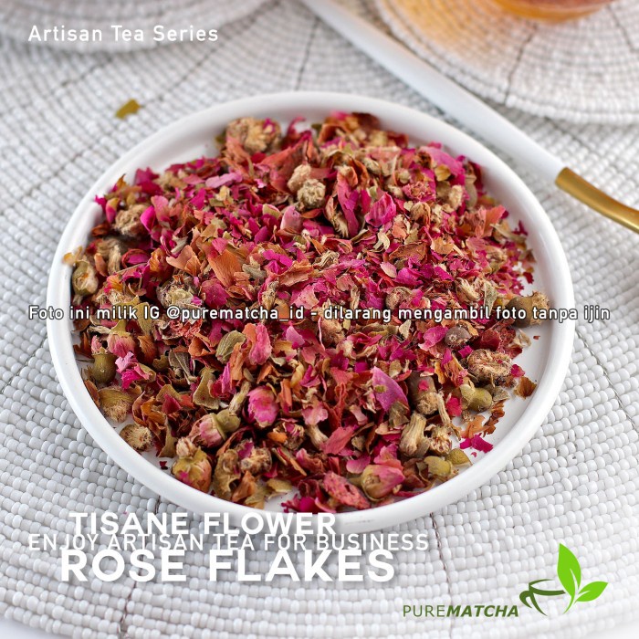 

B062D Artisan Tea Cafe - Rose Flakes 50Gr Mawar Kering Hancur Dried Rosebud 054S