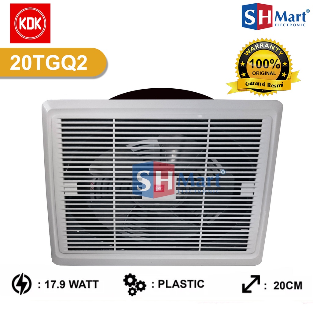 KIPAS ANGIN KDK 20TGQ / CEILING EXHAUST FAN PLAFON 8 INCH 20TGQ2 GARANSI RESMI (MEDAN)