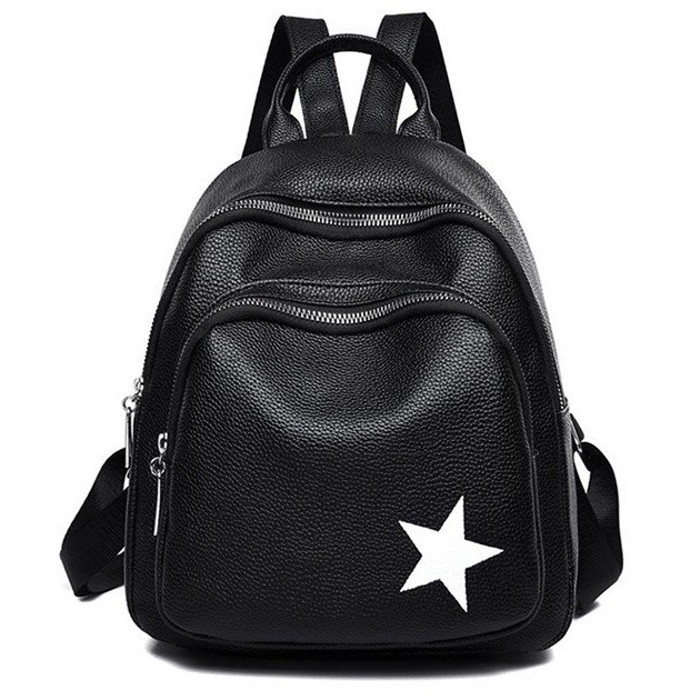 tas ransel hitam star north wanita resleting dalam simple jalan travel