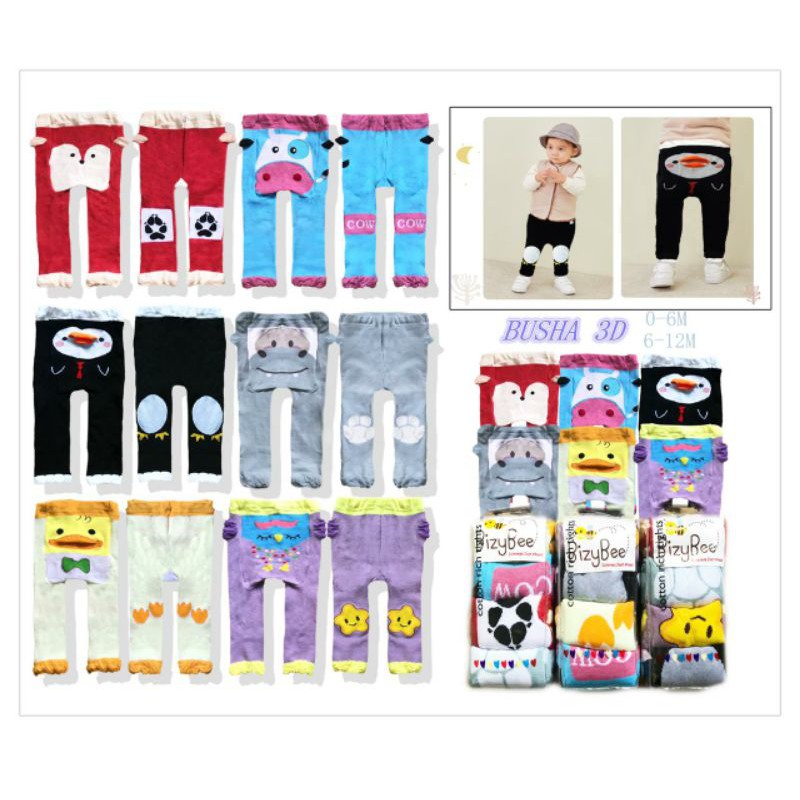 4 in1 Legging Bezybee Bayi Karakter Animal Kartun