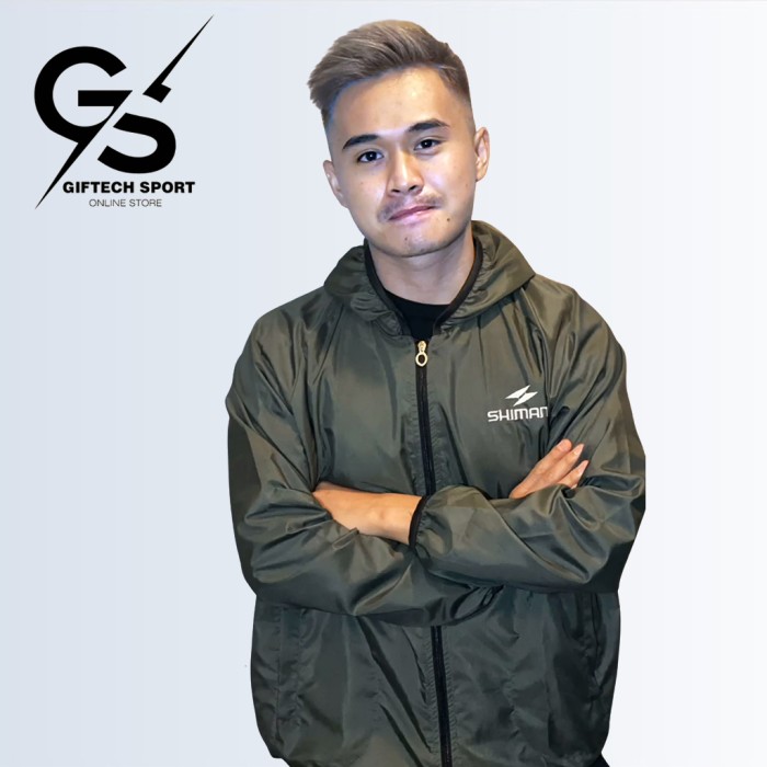 JAKET PARASUT SHIMANO / JAKET SAUNA / JAKET OLAHRAGA LARI PRIA WANITA