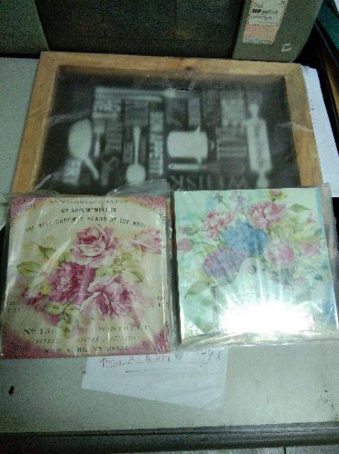 Kh18 - Hiasan Dinding Dekorasi Rumah Frame Bingkai Kayu Quotes Kitchen Cafe Vintage Blackboard