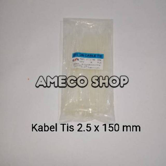 Kabel Tis / Cable Ties 2.5 x 150 Putih