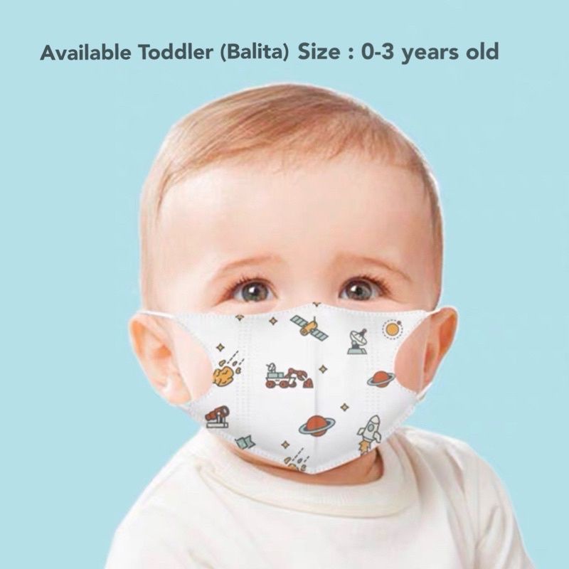 10PCS MASKER DUCKBILL TALI EARLOOP ADJUSTABLE STOPPER BAYI DAN ANAK MOTIF KARAKTER 4PLY PREMIUM