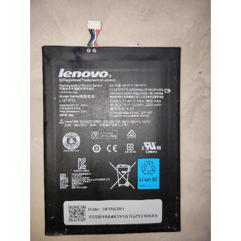 batre tab Lenovo a1000