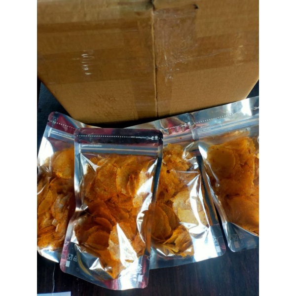 KERIPIK KACA // KERIPIK BELING PEDAS DAUN JERUK BERAT 60G