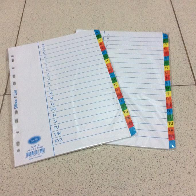 

BEST SELLER Divider Bantex A4 6233-00 / Pembatas Kertas BANTEX A4 A-Z 6233 TERJAMIN