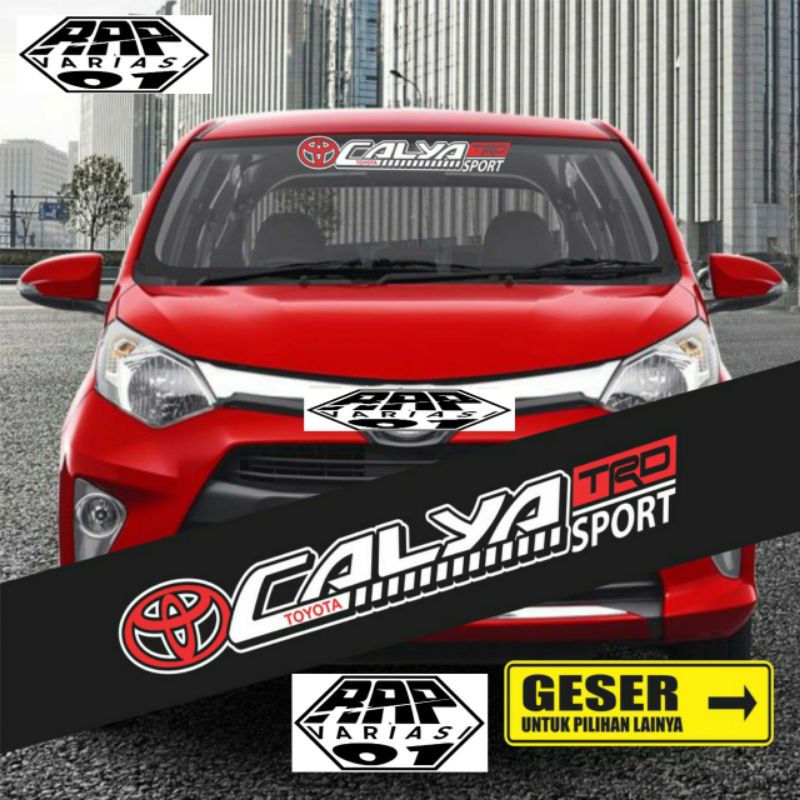 stiker kaca depan Cayla, stiker cutting kaca mobil