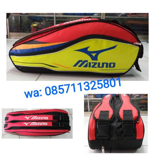 Tas Badminton / Tenis Mizuno 2R + Tempat sepatu , MZ-CP2004   100% Original