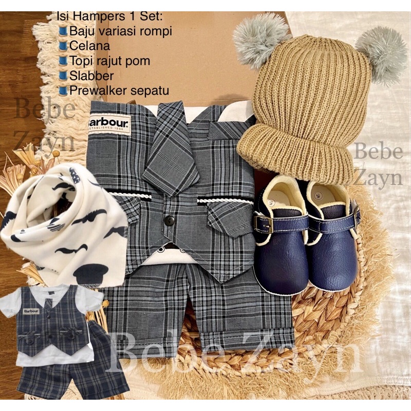 {BEBE ZAYN} Hampers baby/ hampers bayi/ baby gift/ kado bayi/ baby newborn/ Baby Boy/ Baby Boy Set-Tuxedo Spoiler Blue