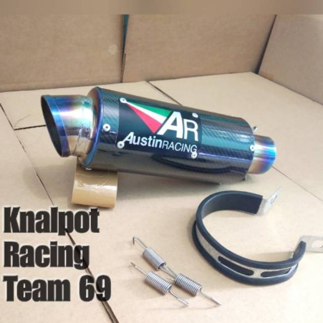 Silencer Knalpot Austin Racing Carbon Silencer Austin Racing Halfblue Shopee Indonesia