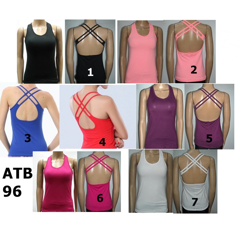 Baju Senam Tanktop Yoga Dance Zumba Aerobik kode ATb96