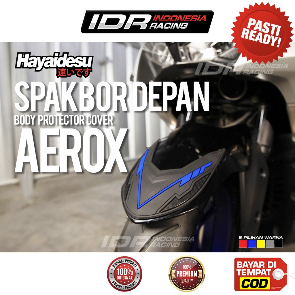 Hayaidesu AEROX Front Fender Cover Body Protector Spakbor Depan Karet Pelindung Aksesoris