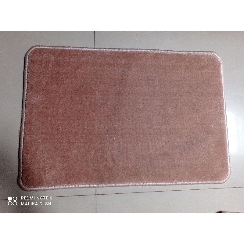 keset kaki karpet polos coklat 60 x 40 cm tebal