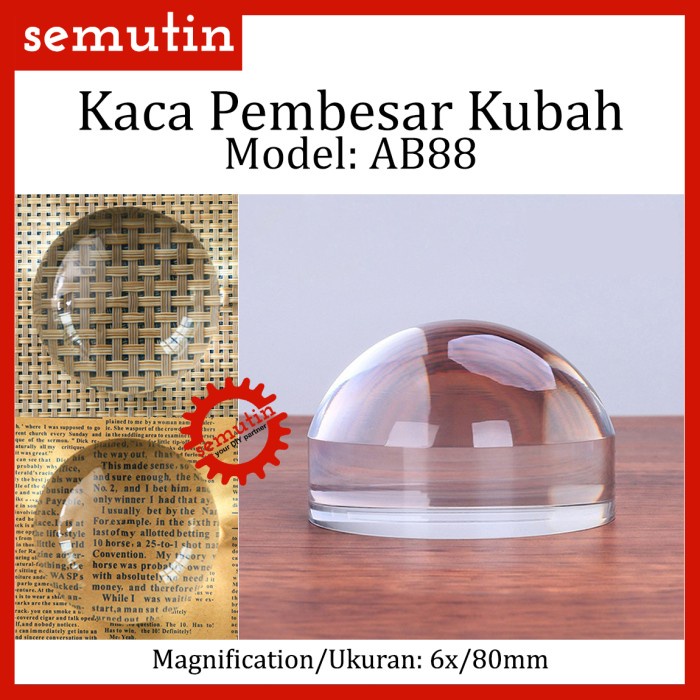 

Kaca Pembesar Kubah AB88 / Magnifying Dome / Magnifier Clear / Loupe