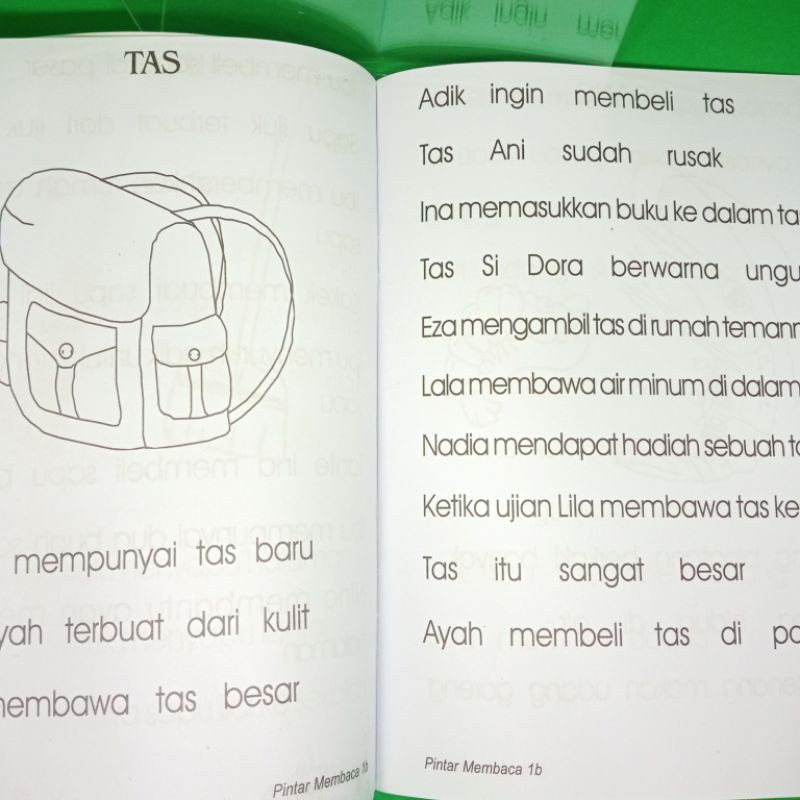 buku pintar membaca 1B 32 halaman (15×25cm)