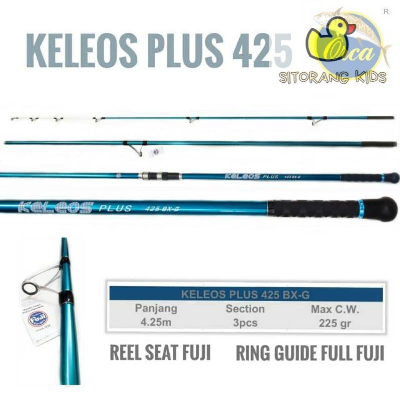 [Promo] Joran Laut Sambung 3 Orca Keleos 425 Fuji Dan Non Fuji