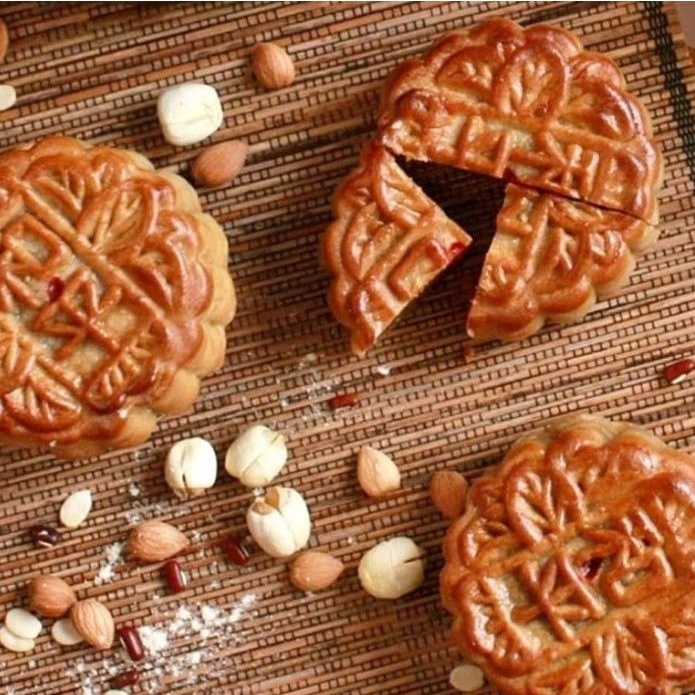 

MOONCAKE HO PHING KACANG HIJAU VEGETARIAN / KUE BULAN MOON CAKE DAMAI