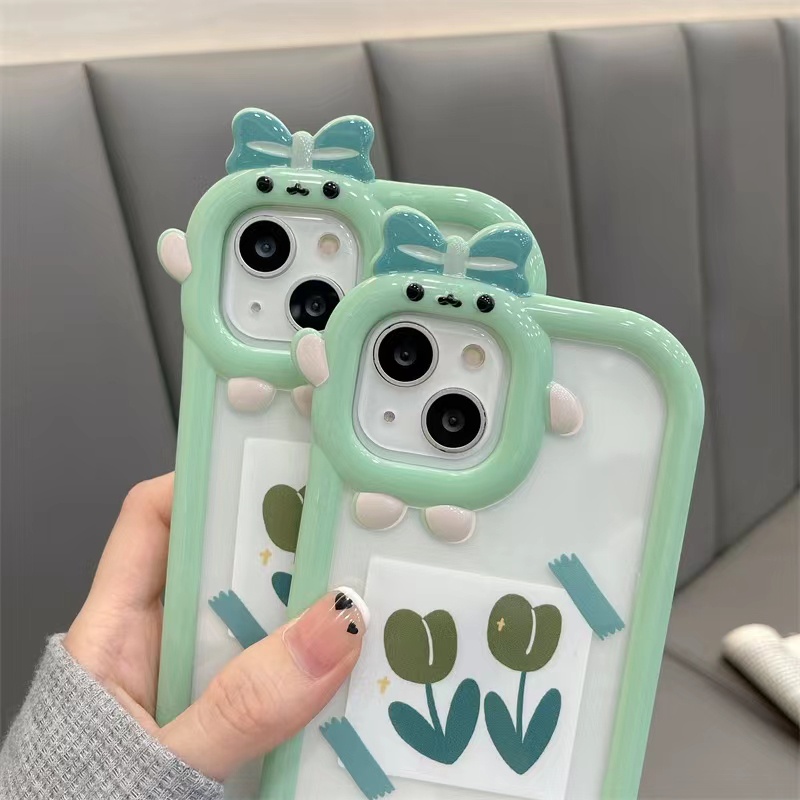 Ins Soft Case TPU Motif Bunga Tulip Untuk iPhone 14 14pro 14max 14prm 13 13pro 13pro 13prm 11 6splus 7Plus 8Plus Xr XS 13 12pro Max
