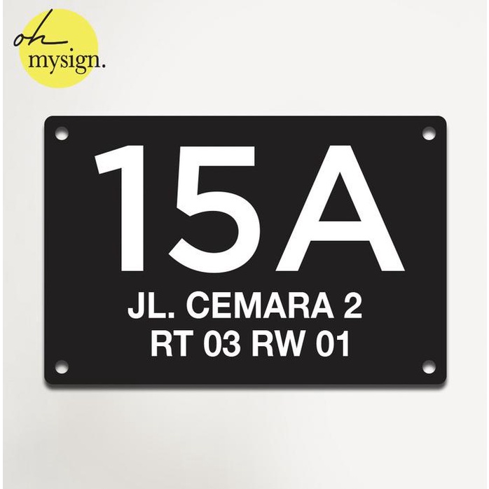 

Custom Nomor Rumah Akrilik Timbul | Plat Nomor Acrylic 30X20