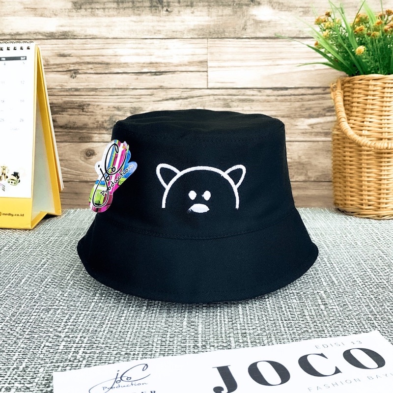 Topi anak Bucket Bordir BEAR / Bucket anak Laki laki perempuan