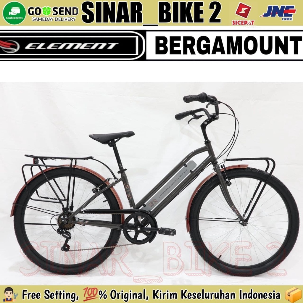 Sepeda Mini ELEMENT BERGAMOUNT City Bike 26&quot; Boncengan London Taxi 7 Speed