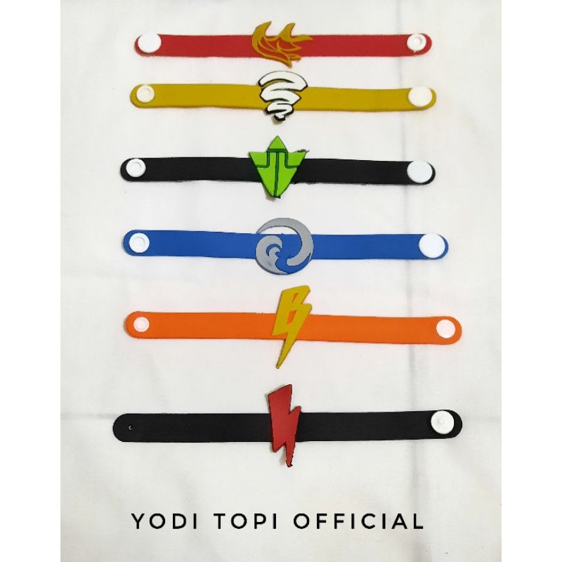 Gelang Anak Boboiboy | Gelang Boboiboy Daun Gelang Boboiboy Api Gelang Boboiboy Air Boboiboy Bumi