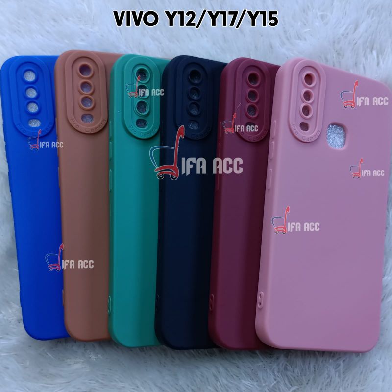 CASE VIVO Y12 / Y15 / Y17 Y11 / Y12i  Y12S Y20 CASE TPU PRO MACARON PELINDUNG CAMERA