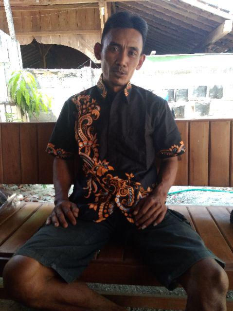 Kemeja Lengan Pendek=kemeja Batik Kujang Oren Original