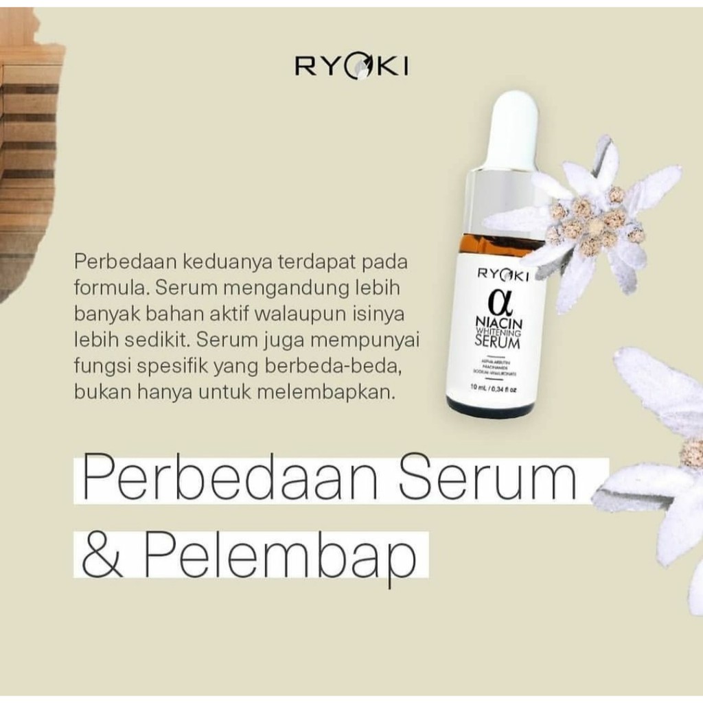 Bpom Ryoki Skincare Pemutih Wajah Niacin Whitening Serum Original Murah