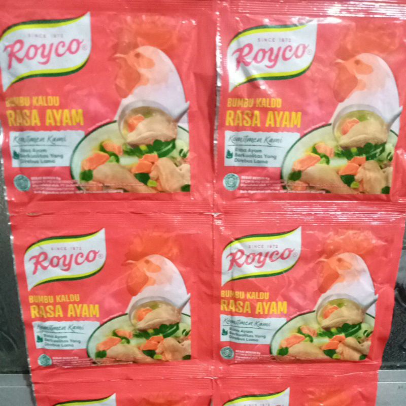 

Royco ayam 8 gr per renceng ( isi 12)
