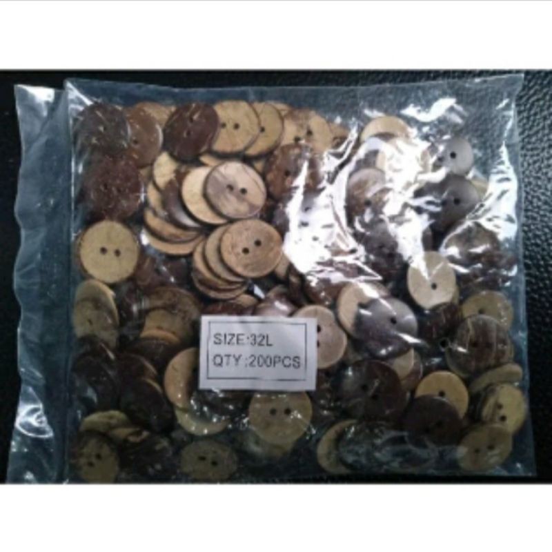 KANCING BATOK UKURAN 32L isi 200 pcs